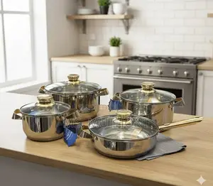 High Quality 8pc Peterhof Stainless Steel Cookware*