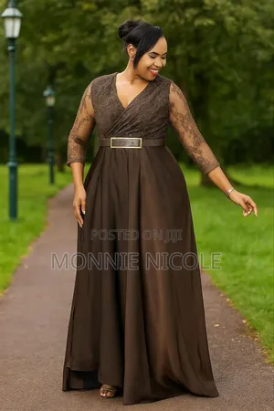 Classy Brown Maxi Dress