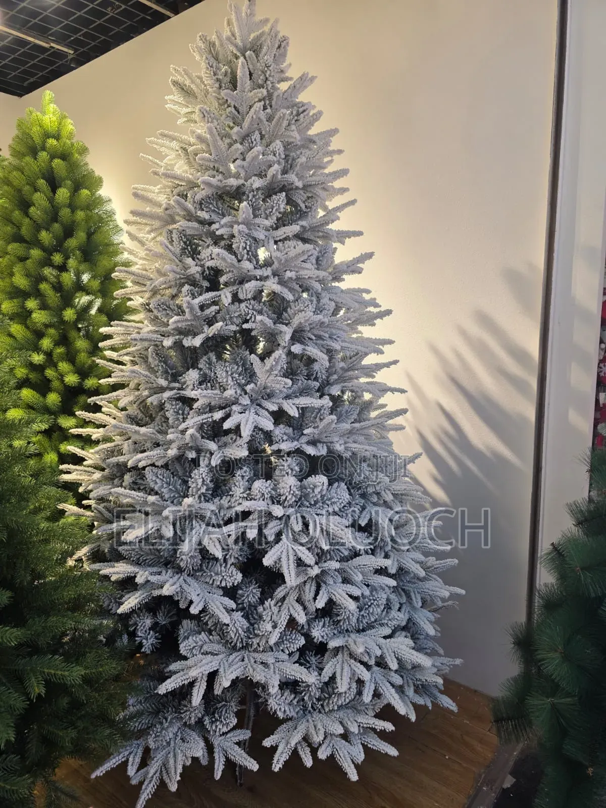 Premium Quality Snow Flocked With Spruce Hinged Christmas Tree