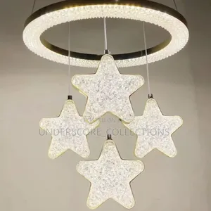 Gold Bedroom Led Pendant Lights With Stars