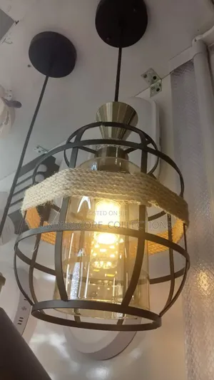 Vintage Sisal Hanging Ceiling Lamp