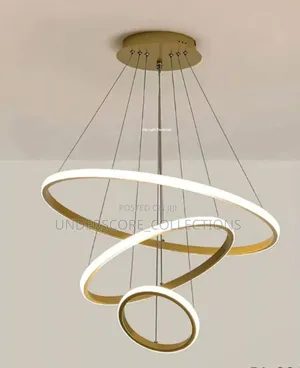 White and Gold Beautiful Sitting Area Chandelier Lights