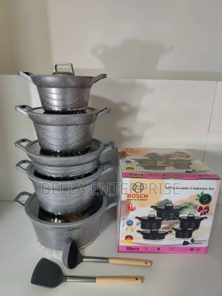 _12pc Bosch Cookware With Silicone Lids_