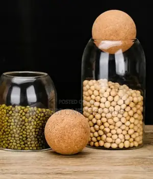 Glass Storage Jar With Cork Lid