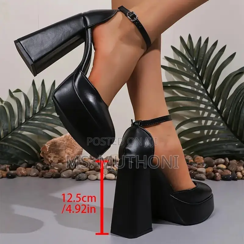 Ankle Strap Platform High Heels for Ladies Size 37-41
