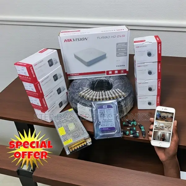 8 Hikvision Full Hd Night Vision CCTV Cameras Set With DVR System