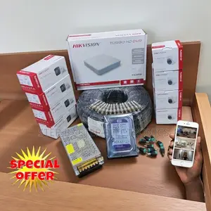 Complete 8 Hikvision Full Hd CCTV Kit 8ch DVR 500gb HDD 100m Cable