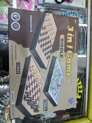 New 3 in 1 Board Game Chess, Draught and Snakes Ladders