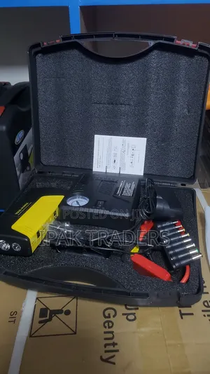 Portable Multi-Function Car Jump Starter With Air Compressor