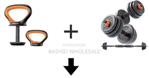 Rubber Dumbells With Kettlebell  30kgs