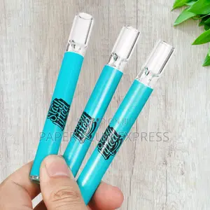 Top Puff Chillum Smoking Straight Design Glass Pipe