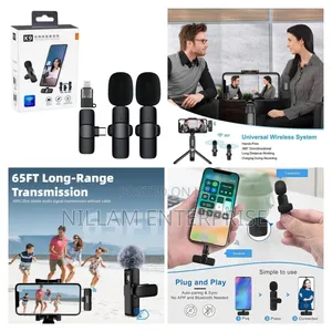 * Wireless Stereo Lavalier Microphone