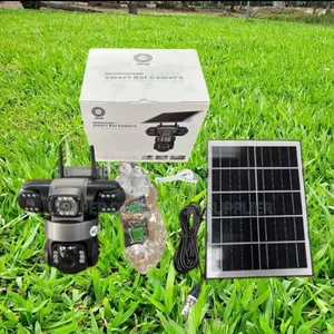 V380 Pro 3 Lens Eyes Outdoor Solar Camera 4g PTZ Waterproof Design