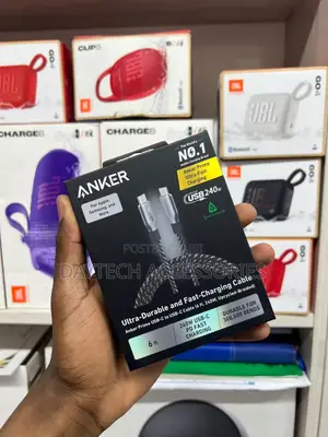 Anker Prime Usb-C to Usb-C Cable (6 Ft, 240w, Upcycled-Braided).