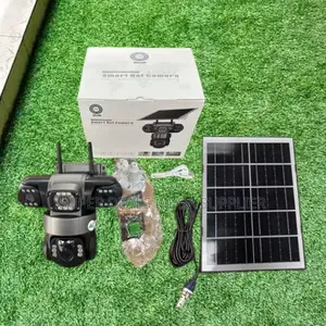 V380 Pro Solar Security Camera Triple Lens Eyes With Remote Monitoring