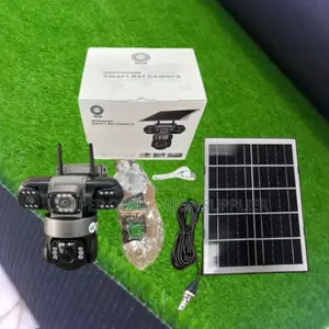 V380 Pro Triple Lens Eyes PTZ Camera Solar Powered 4g Outdoor Security