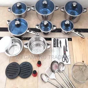 30pc Stainless Steel Sufuria Set/Marwa 30pc Stainless Steel Sufuria