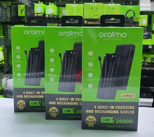Oraimo 20000mah 12w Powerbank With 4 Built Cables