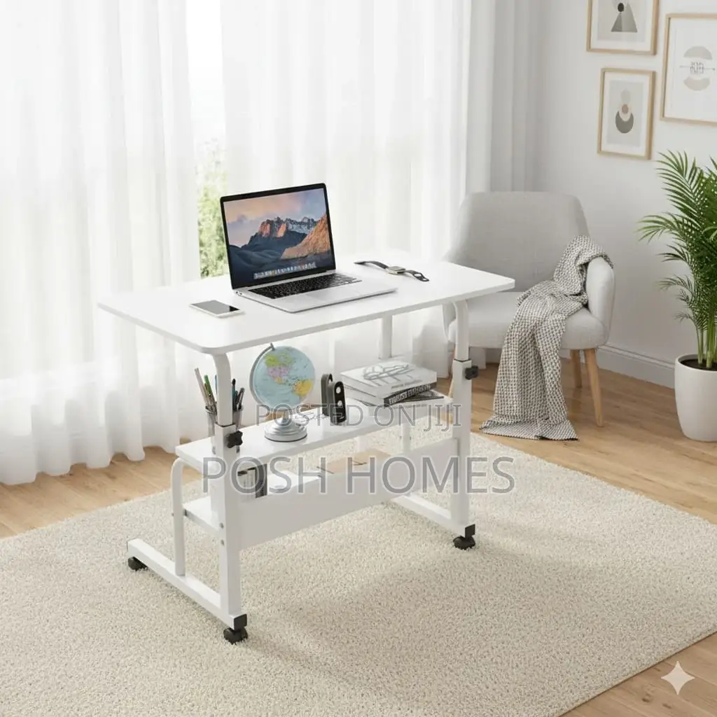 Classic Maple White Adjustable Study Desk Laptop Desk