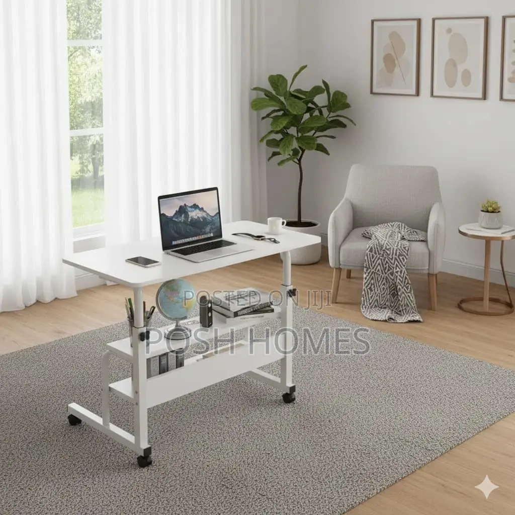 Classic Maple White Adjustable Study Desk Laptop Desk