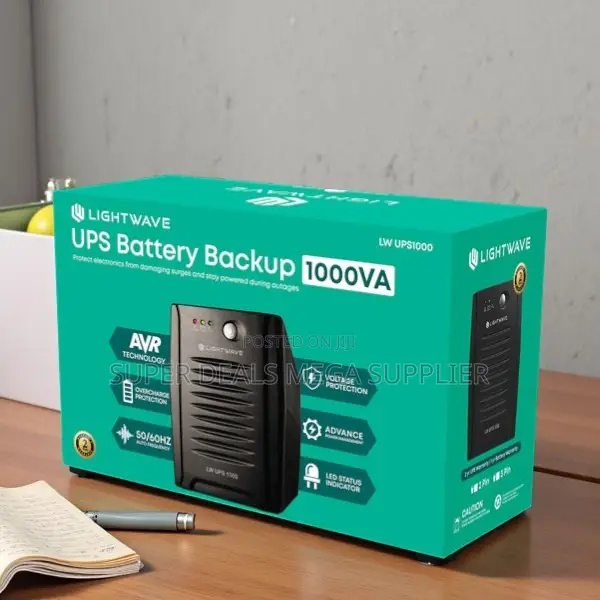 Lightwave 1000va Smart Ups With Overload and Surge Protection System