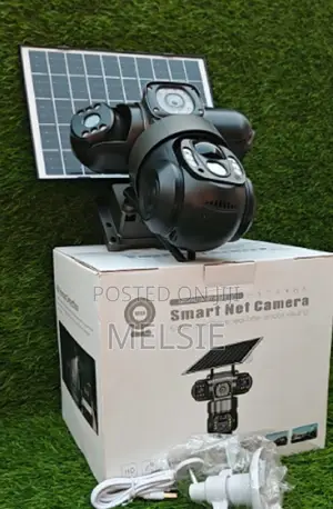 V380 4g PTZ Solar Camera Tripple Lens - 8000mah Rechargeable Battery