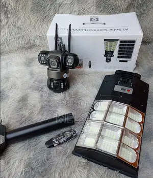 Street Light Solar System 2in1 Ai Solar Camera V380 Streetlight Camera