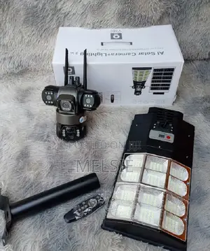 New Ai Solar Camera + Lighting 2 in 1 V380pro With Motion Detection