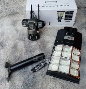 Full Hd 1080p Video Quality Ai Solar Camera + Lighting 2 in 1 V380pro