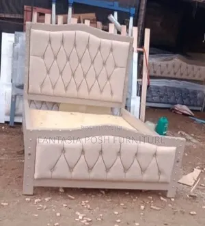 Button-tufted Bed Frame
