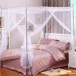 White 4 Stand Small Net Big Protection Mosquito Net