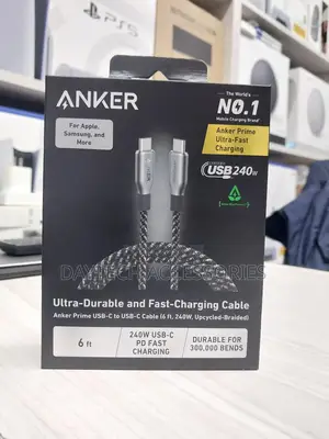 Anker Prime Usb C to Usb C Cable, 240w Fast Charging Cord 1.8m.