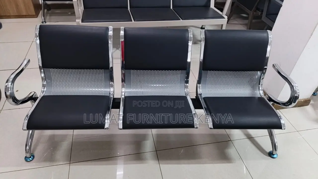 3 Seater Padded Office Lobby Bench