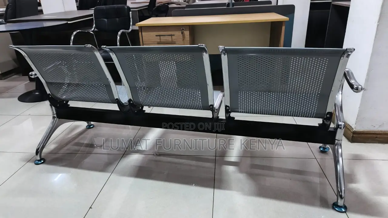 3 Seater Padded Office Lobby Bench
