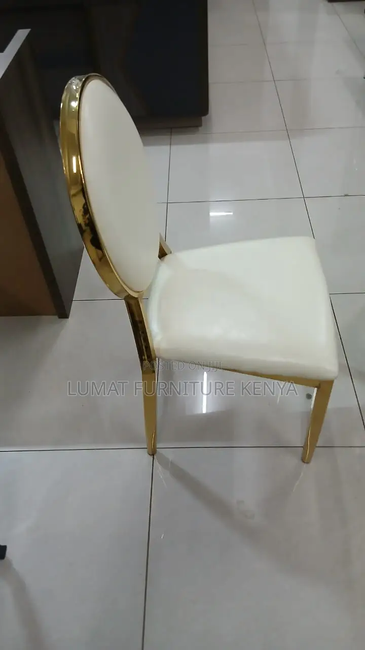 Golden White Dinning Seat