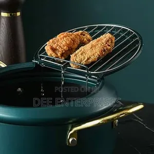 3.4l Frying Pot With Thermometer and Oil Drain Grill