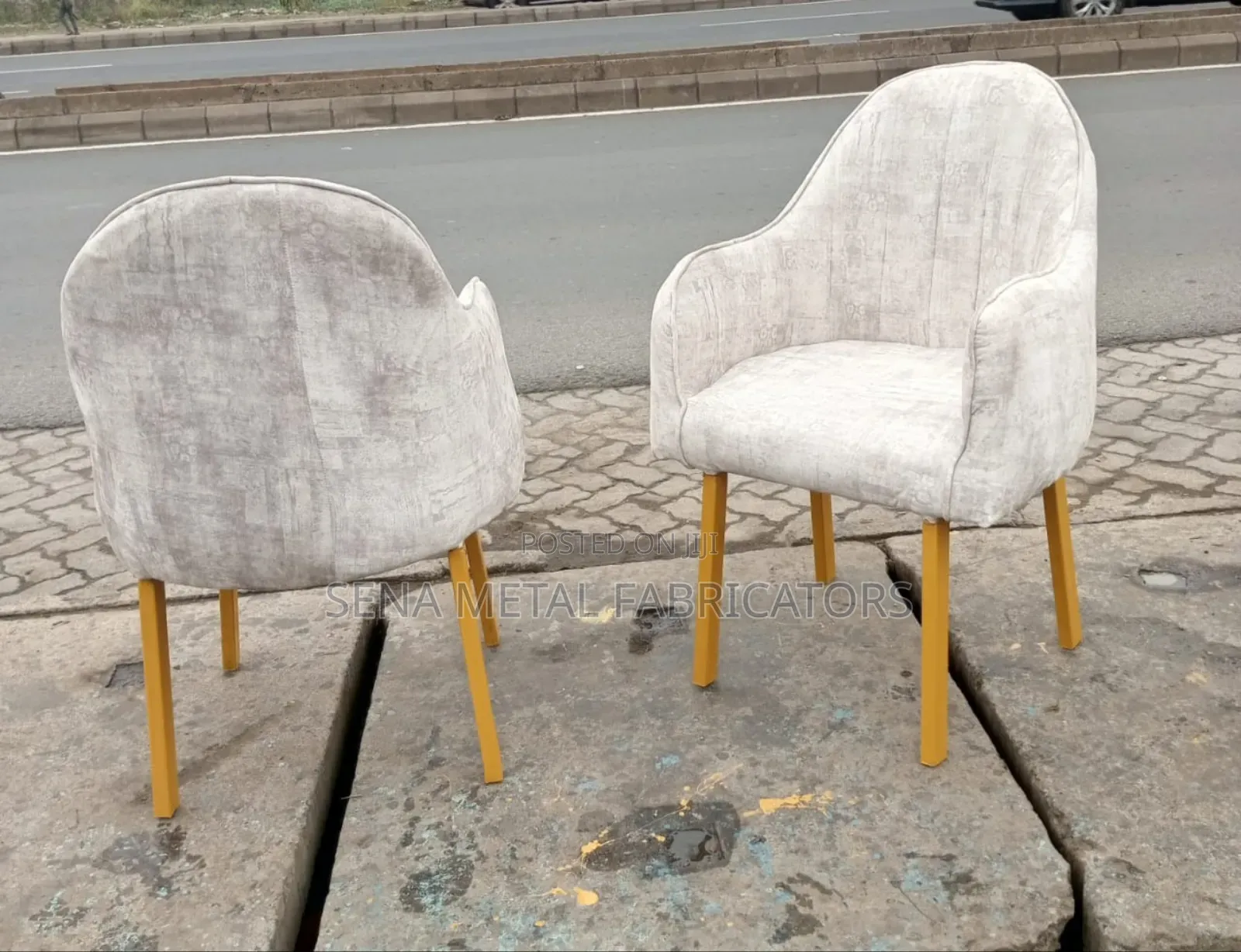 Greyish Stylish Accent Chairs.