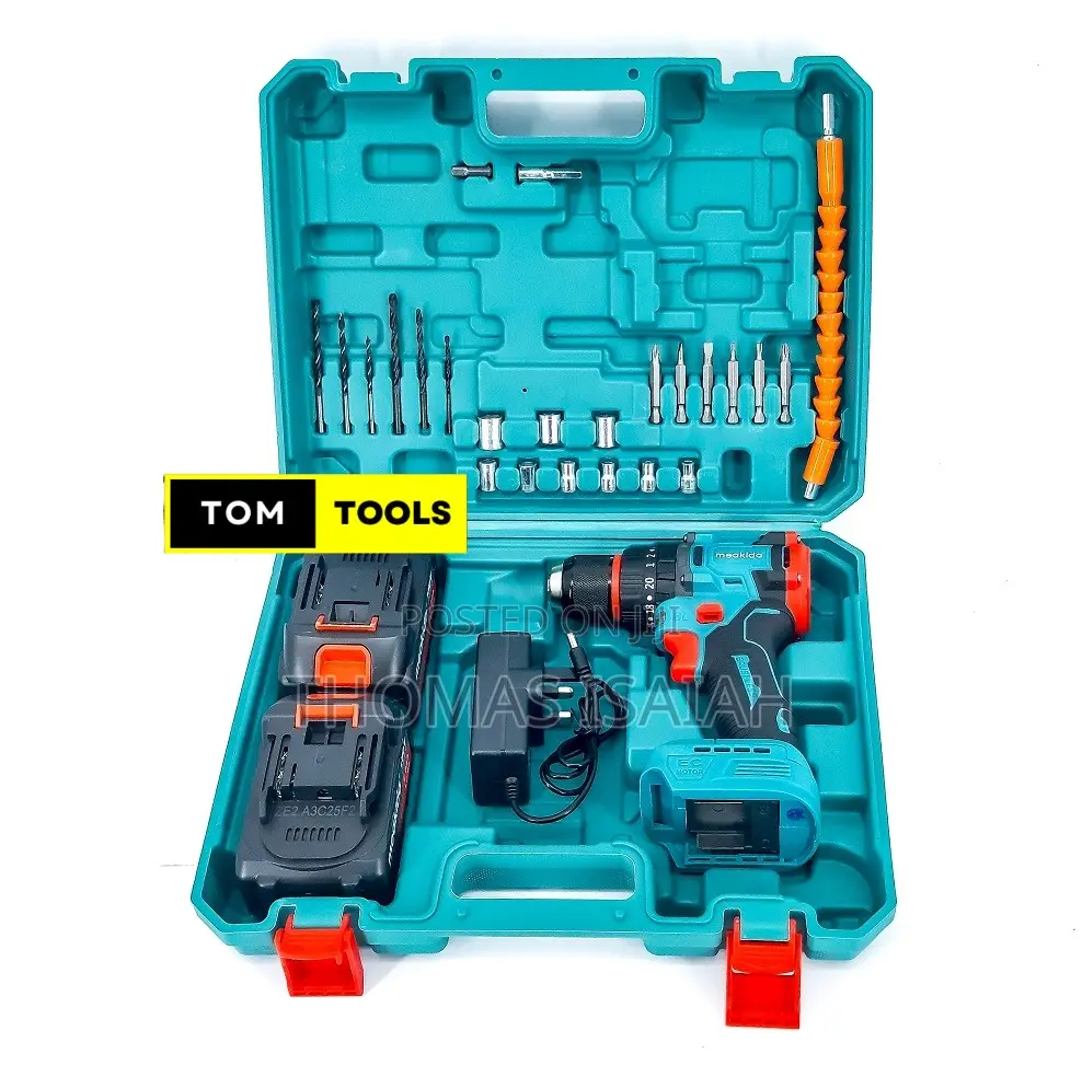 Meakida Df001g Powerful 198vmax Brushless Cordless Impact Drill Kit