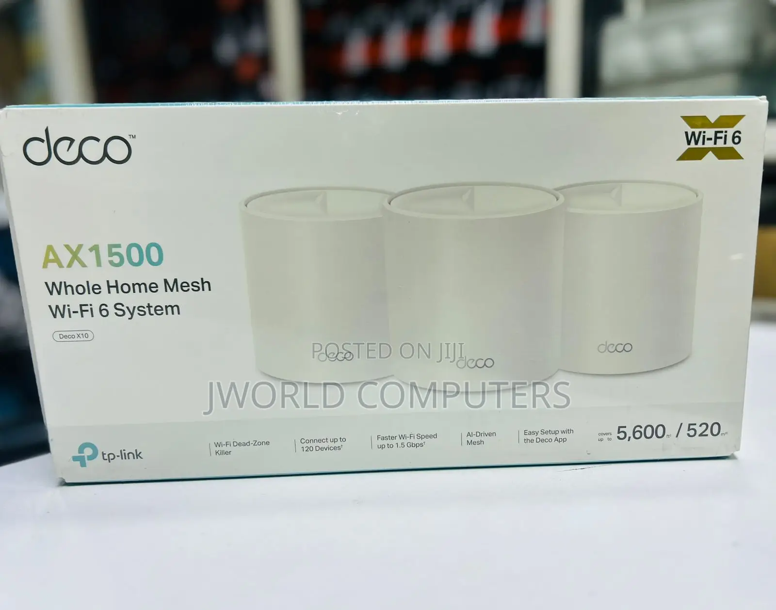 Tp-Link Deco X10 Ax1500 Whole Home Mesh Wi-Fi 6 System 3-Pack