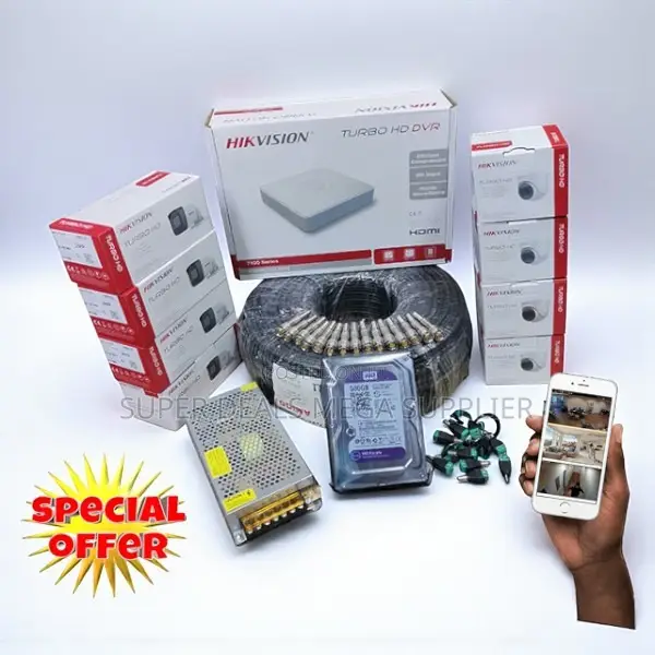 Hikvision 8 CCTV Camera 1080p Night Vision Security System Complete