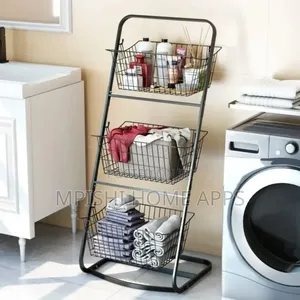 3 Layer Metallic Mesh Storage Rack