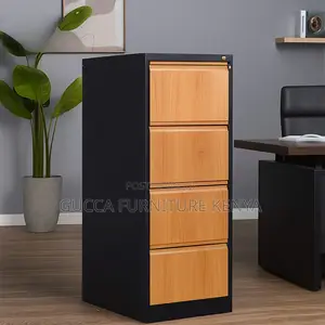 Imported 4-Drawer Brown Metallic Storage Locker
