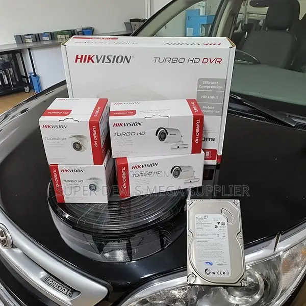 Hikvision 1080p Night Vision CCTV Kit 4 Cameras With DVR and Hard Disk