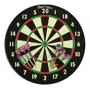 Dartboard Family, Eric Bristow, 2 In 1 Game With 6 Darts Harrows