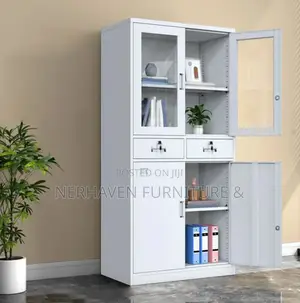 Office Storage Cabinet – Metal Doors Shelves