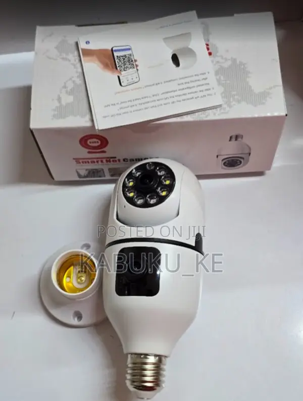 Dual Lens Bulb Camera Light CCTV Ip Camera Wireless PTZ Surveillance