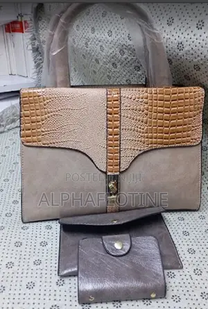 Khakis Color Custom Women's 2pcs Purse Handbag Shoulder Bag