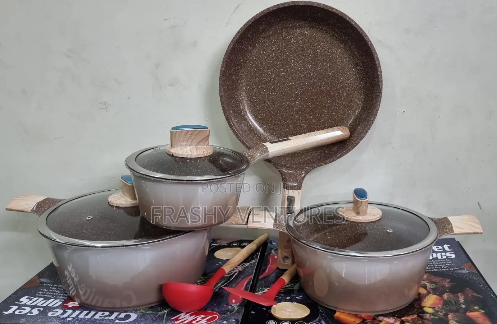 9 Pc's Granite Bnm Quality Cookware Set