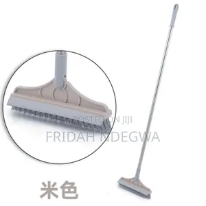 2 in 1 Bathroom/Kitchen Floor Scrub Brush Scrape Squeegee