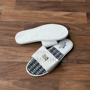 All White Fendi / Hermes Men Sandals Size 39/46